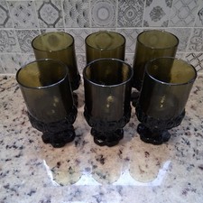 Franciscan Crystal Madeira Pattern Amber/Gold Water Goblets, Set of 8+ — listing 2