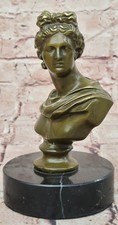 Bronze-Finish Bust of Apollo Belvedere on Turned Pedestal Base — listing 2