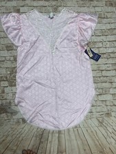 Vintage Lily of France Pink Floral Jacquard Nightgown with Ivory Lace Bodice Medium — listing 5