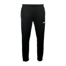 Black Athletic Drawstring Track Pants with Elastic Waistband, Size M