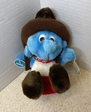Vintage 1982 Cowboy Smurf PVC Figure on Original Wallace Berrie Card — listing 3