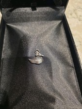 Vintage Sterling Silver Swan Figural Salt Cellar / Open Dish with Cut Glass Body Single piece