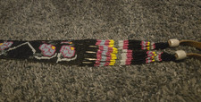 Native American beaded Antique Native American Floral Beadwork Corset / Cinch Belt, Plateau or Great Lakes Style — listing 4