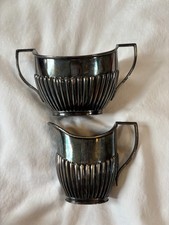 Antique Silver Plated Sugar Scuttle with Hinged Lid on Pedestal Base — listing 4