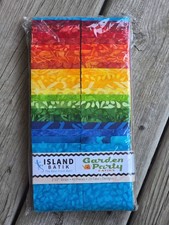 Island Batik Rainbow Celebration Batiks Jelly Roll - 2.5" Strips, 40 Pieces, 20 Fabric Designs — listing 3