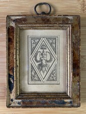 Framed Print of Woman in Blue Dress with Bare Back — listing 5