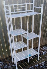 Antique Victorian Bamboo Three-Tier Etagere Shelf with Ball Finials