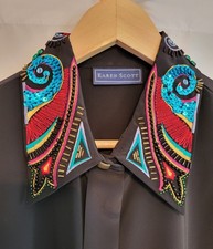 sequin blouse Black Sequin Long Sleeve Button-Down Shirt — listing 4