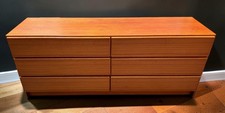 Mid-Century Modern 6-Drawer Double Dresser, Walnut Laminate with Boomerang Pulls — listing 4
