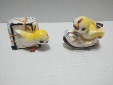 Lot of Vintage Figural Ceramic & Wood Salt and Pepper Shakers — listing 3