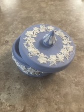 Wedgwood Dark Blue Jasperware Small Pin Dish / Tray with Classical Dancing Figures