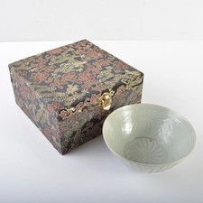 Celadon Green Lotus Flower Bowl and Underplate Set — listing 3
