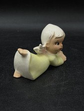 Vintage Bisque Porcelain Praying Cherub Angel Figurine — listing 5