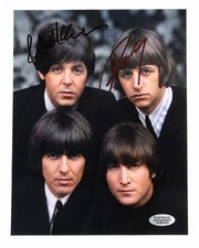 Vintage 1960s Beatles Black & White Promotional Photograph with 'John Lennon' Signature — listing 2