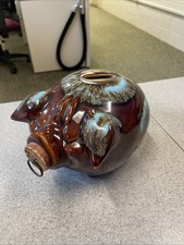 Vintage 1957 Hull Pottery Corky Pig Bank with Gold Trim — listing 4