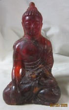 Chinese Carved Amber-Colored Resin Figurine of a Guqin/Zither Player Maiden — listing 3