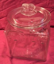 Planters Peanuts Pink Depression Glass Store Display Jar with Peanut Finial Lid — listing 6