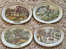 Currier & Ives Blue Two-Tier Serving Tidbit Tray by Royal China — listing 6