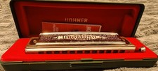 Vintage Hohner "The Chromonica" Chromatic Harmonica in Key of C with Original Box