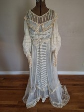 Antique Victorian Two-Piece Blue Wool Bodice & Skirt Ensemble with Soutache Braid — listing 5