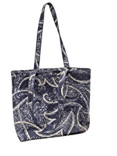 Vera Bradley Quilted Cotton Travel Tote in Blue Floral Pattern — listing 2