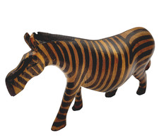 Hand-Carved Wooden Zebra Bookends, Pair (African Folk Art) — listing 4