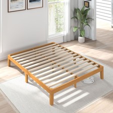 Handmade Wood Platform Bed Frame with Dowel-Pin Joinery, Twin/Full Size — listing 4