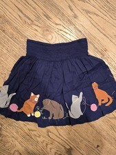 Girls' Aqua Cotton T-Shirt with 3D Plush Kitten Appliqué and Rhinestones — listing 6