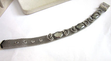 Vintage Tri-Color Woven Mesh Link Bracelet with Box Clasp — listing 5