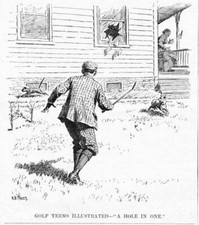 Framed A.B. Frost Golfer Print - Vintage Reproduction of Classic Golf Illustration — listing 5