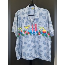 KY's Made in Hawaii Men's Motorcycle Print Aloha Shirt, Size XL
