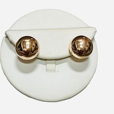 Milor Bronze Italy 3/4" Round Ball Stud Earrings — listing 2