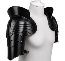Fantasy Steel Pauldron & Gorget Shoulder Armor Set (LARP/Cosplay) — listing 4