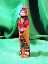 Hopi-Style Carved Kachina Doll, White Face with Black Beard and Painted Sash — listing 5