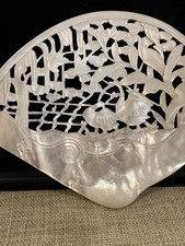 Chinese Mother-of-Pearl Shell Inlay Wall Panel with Guanyin/Beauty Figure, Framed — listing 5