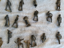 Lot of 5 WWI-Era Lead Toy Soldiers, Marching & Advancing Infantry Figures