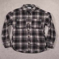 Hollister California Plaid Fleece Shirt Jacket (Shacket), Size L