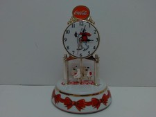 Coca-Cola Polar Bear Anniversary Dome Clock with Skating Bears — listing 6