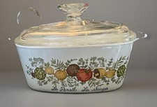 Vintage Corning Ware Casserole Dishes - Spice of Life & Cornflower Blue Petite Pans with Glass Lids — listing 5