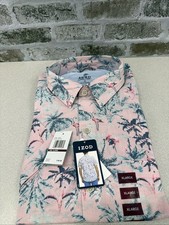 IZOD Saltwater Relaxed Classics Men's Short-Sleeve Button-Up Shirt, Pink, Size XL — listing 3