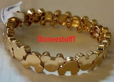 Vintage Disney Mickey Mouse Quartz Watch with Moving Hands, Gold-Tone Case, Brown Leather Croc-Embossed Strap — listing 3
