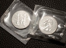 U.S. Mint Sewn Canvas Bags of 2001 Vermont State Quarters ($25 Face Value Each, P and D Mints) — listing 5