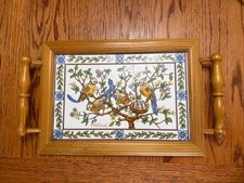 Hand-Painted Ceramic Tile Mural of Tambdi Surla Temple, Goa - Framed 6-Tile Panel