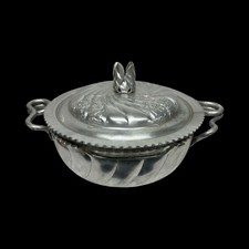 Rodney Kent #440 Hand Wrought Hammered Aluminum Covered Casserole Server with Pyrex Insert