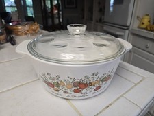 Vintage Corning Ware Casserole Dishes - Spice of Life & Cornflower Blue Petite Pans with Glass Lids — listing 6