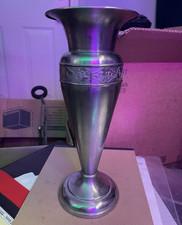 Pewter Trumpet-Form Bud Vase with Ruffled Rim — listing 5