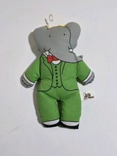 Babar the Elephant Plush Doll in Green Suit with Yellow Crown — listing 5