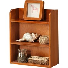 Vintage Pine Display Cabinet / Wall Unit with Glass-Door Hutch, Drop-Front Desk Section and Lower Cupboards — listing 2