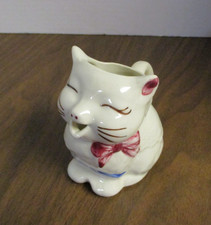 Vintage Anthropomorphic Blue Cat Creamer and Lidded Sugar Bowl Set