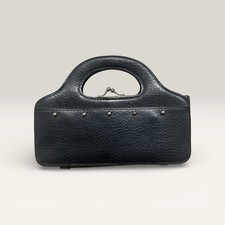 Vintage Leather Kisslock Clutch Purse — listing 5